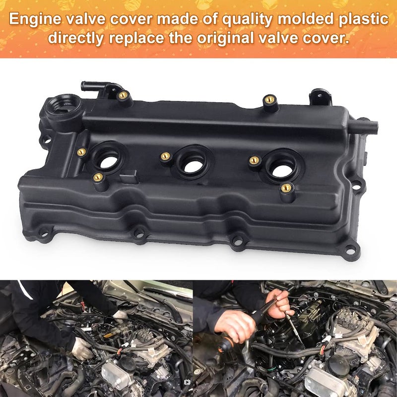 WATERWICH Engine Valve Cover with Gasket Compatible with Nissan Maxima Murano Altima 3.5L Turbo 2002 2003 2004 2005 2006 2007 Replaces 264-985 264-984 (Set of 2) - Image 4